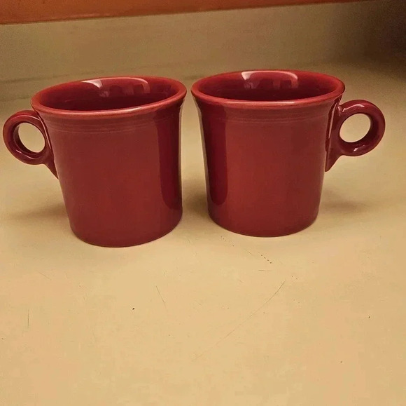 Vintage Red Fiestaware set of 2 Mugs - Picture 1 of 4